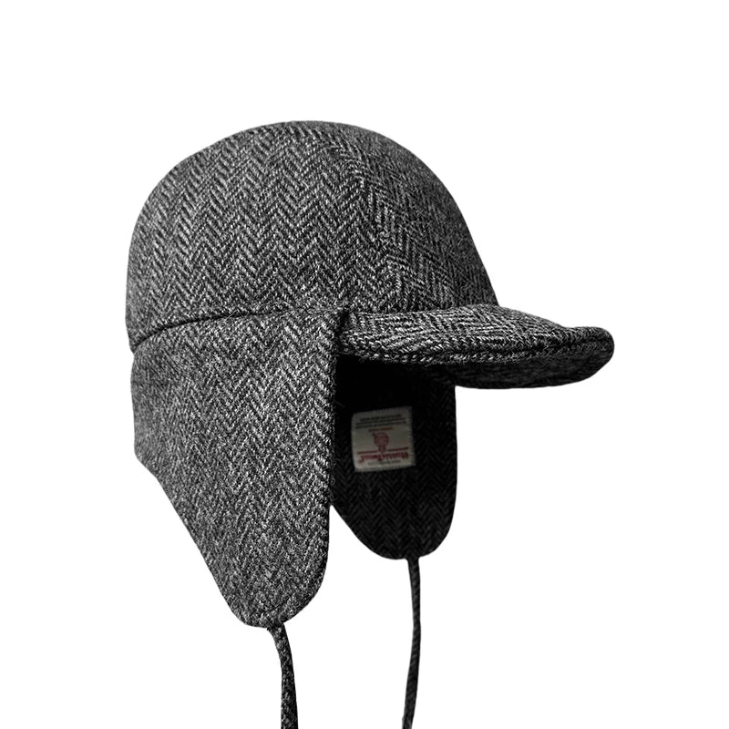 Harris Tweed Plaid Trapper Hat