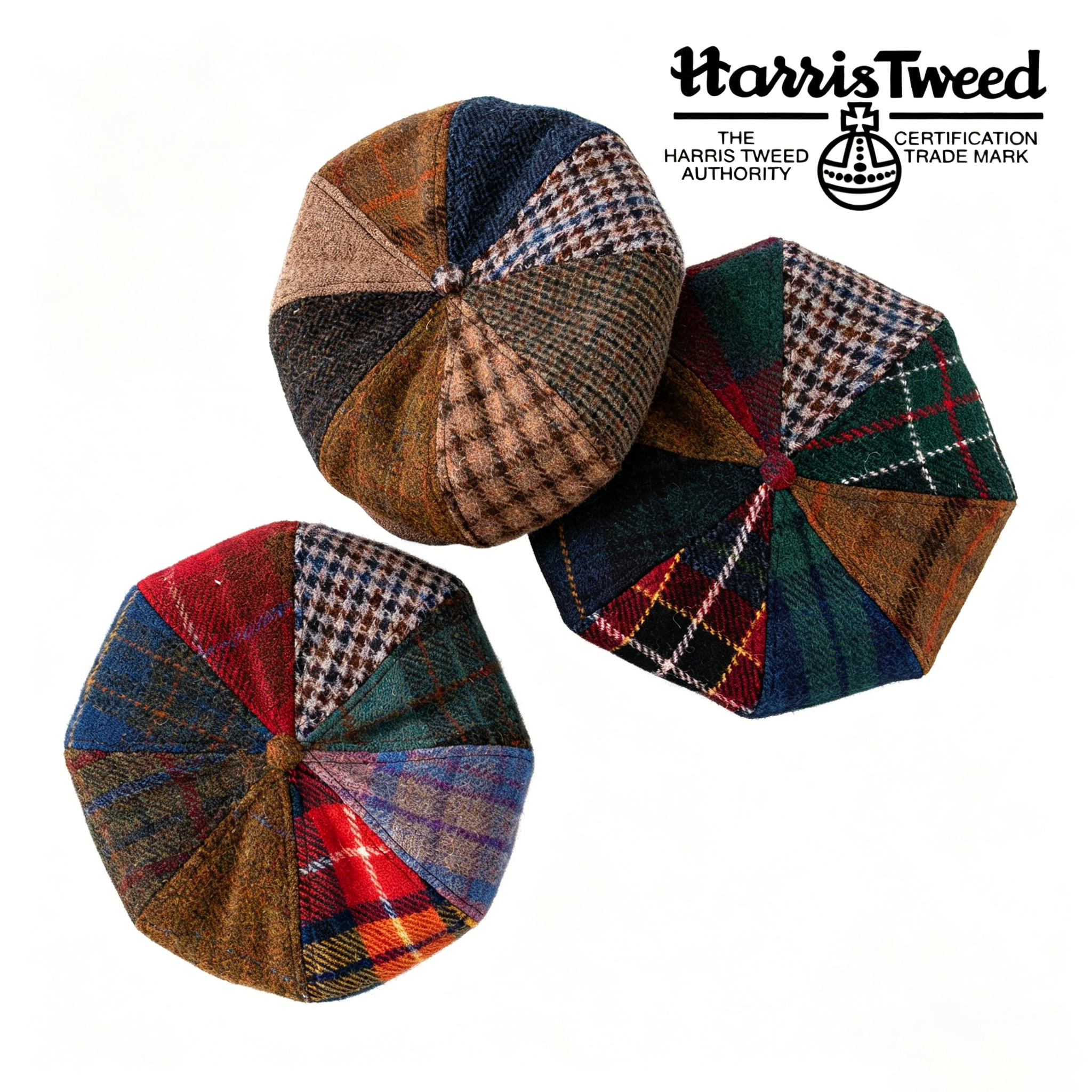Harris Tweed Patchwork Cap