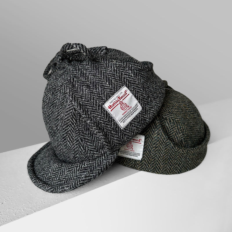 Harris Tweed Plaid Trapper Hat