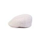 Ivory Linen Summer Flat Cap